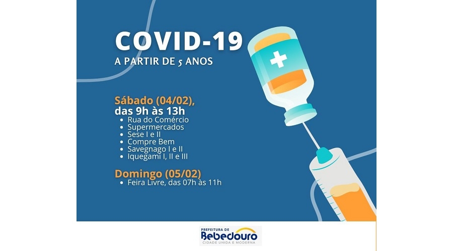 Bebedouro realiza mutirão de vacinação contra Covid neste final de semana