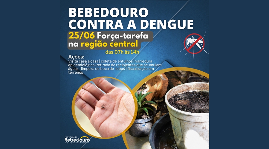 “Semana D” contra a dengue chega na região central a partir deste sábado (25)