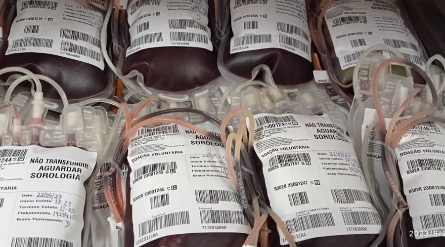 Hemocentro coleta 22 bolsas de sangue durante doação noturna