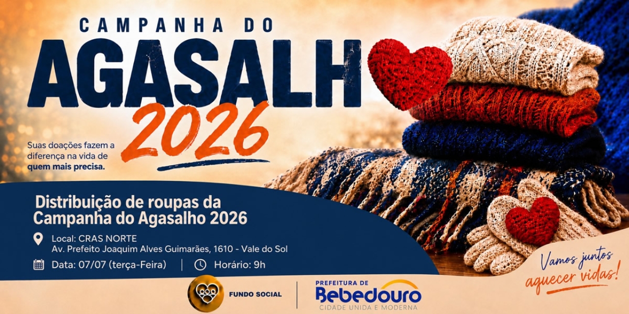 Fundo Social realiza distribuição de roupas da Campanha do Agasalho no CRAS Norte