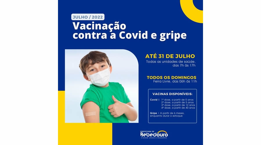 Secretaria de Saúde continua a vacinação contra Covid-19 e Gripe