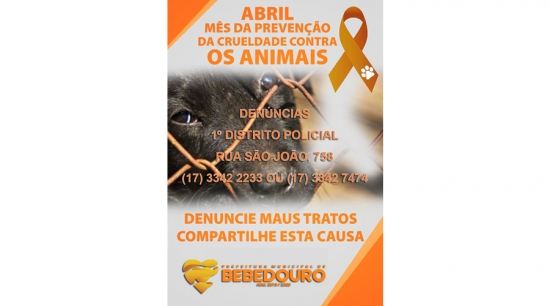 “Abril Laranja” apoia prevenção aos maus tratos contra animais