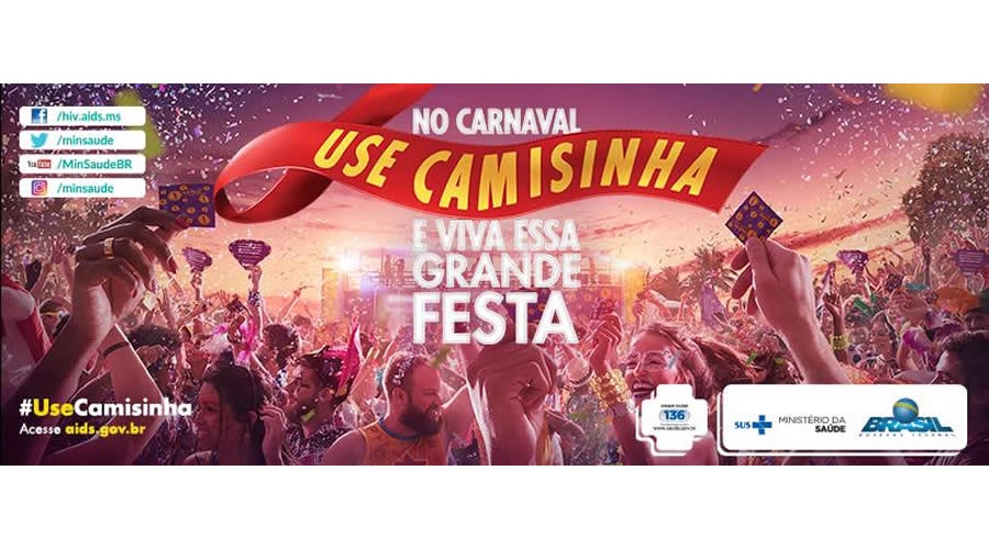 Saúde adere à campanha “No Carnaval, use camisinha e viva essa grande festa!”