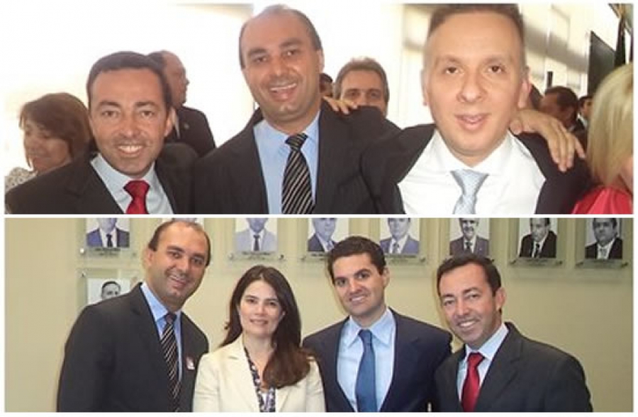 Na foto, o Ministro das Cidades, Agnado Ribeiro e o vereador Chanel. A deputada, Aline Corrêa(PP) e o vereador de Ribeirão Preto, Maurílio Romano