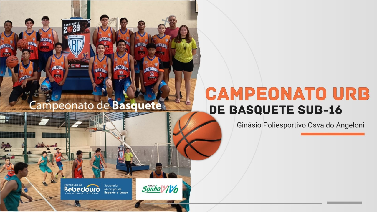 Ginásio Osvaldo Angeloni recebe Campeonato URB de Basquete Sub-16