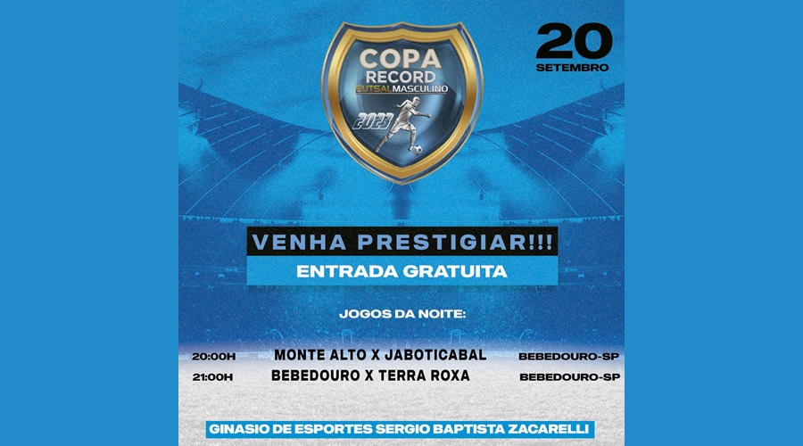 DME Bebedouro disputa “Copa Record de Futsal Masculino”