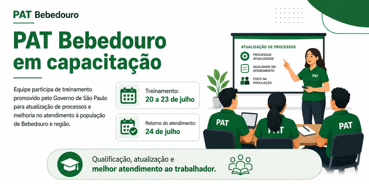 Agentes de PAT de Bebedouro realiza capacitação
