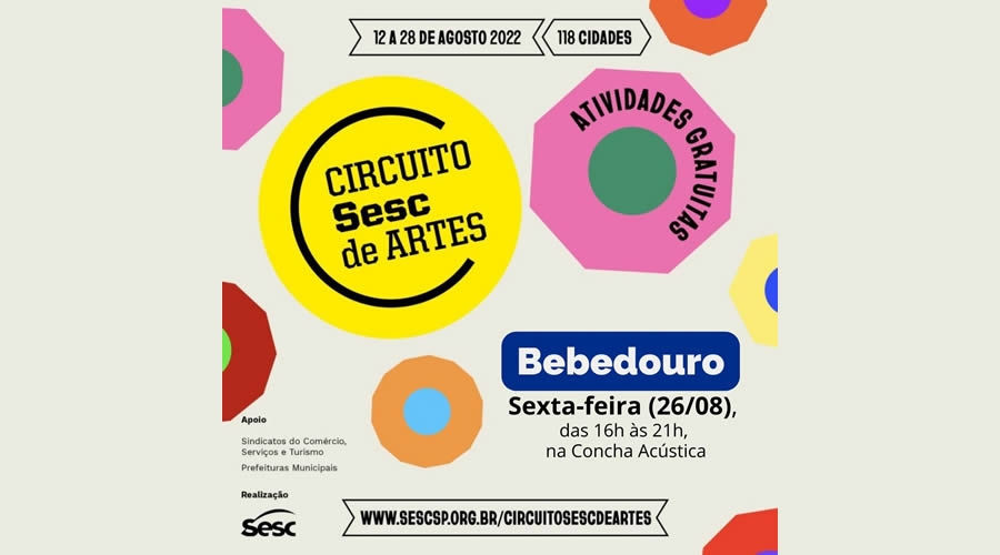 Circuito Sesc de Artes agita Bebedouro nesta sexta-feira (26)