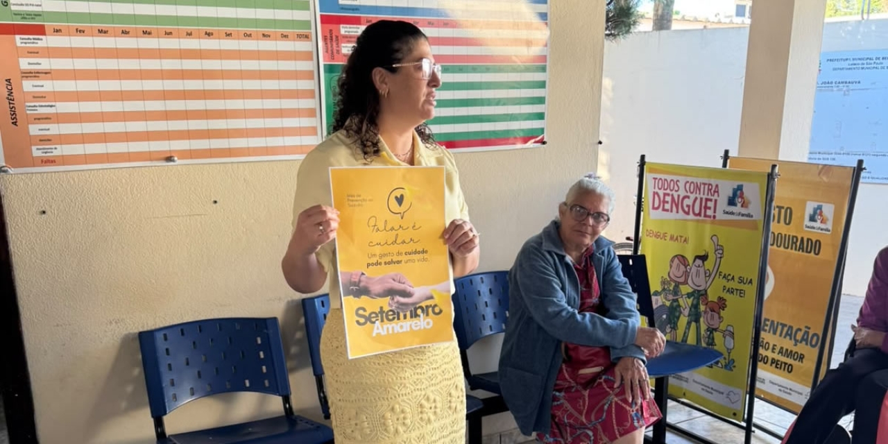 ESF Dr. João Cambaúva realiza ação do Setembro Amarelo