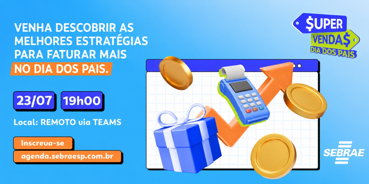Prefeitura de Bebedouro e Sebrae promovem capacitação on-line para impulsionar as vendas no Dia dos Pais