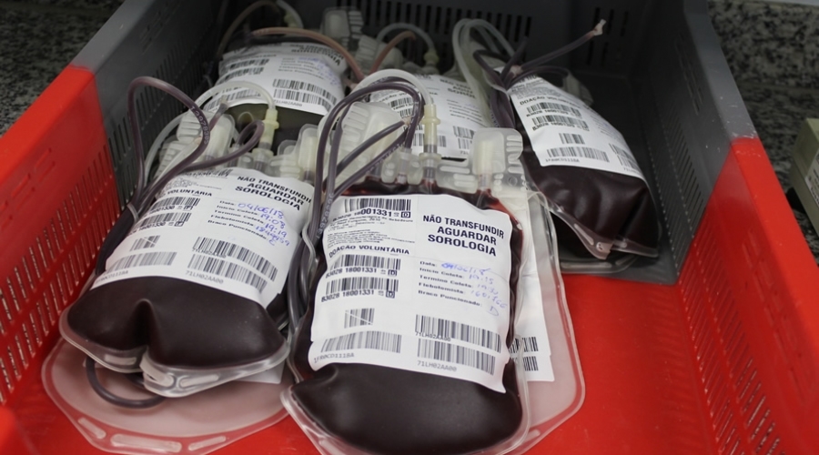 Hemocentro coleta 26 bolsas de sangue durante doação noturna