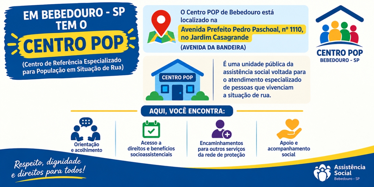 Centro POP oferece atendimento especializado para pessoas em situação de rua em Bebedouro