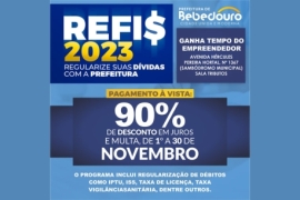 REFIS oferece 90% de desconto em juros e multas para pagamento à vista em Novembro