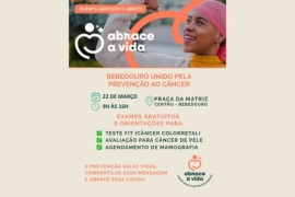 Abrace a vida acontece no sábado na praça da Matriz