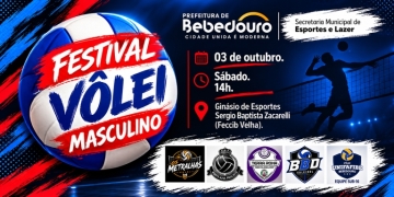 Festival de Vôlei Masculino será realizado em Outubro