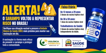 Alerta: vacinação contra o sarampo é fundamental para a proteção da população