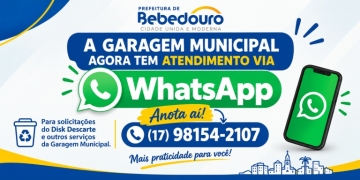 Garagem Municipal disponibiliza WhatsApp para solicitações de serviços