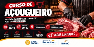 Fundo Social oferece curso gratuito de Açougueiro em parceria com o Senac