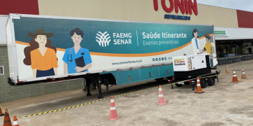 Carreta de Prevenção realiza ação para pacientes da ESF Moacyr Caldeira no Tonin Atacado