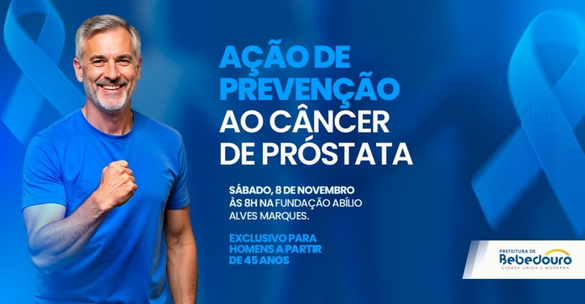 Ação de Prevenção ao Câncer de Próstata será realizada neste sábado (08/11)