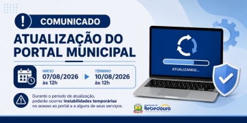 Comunicado: atualização programada do Portal da Prefeitura