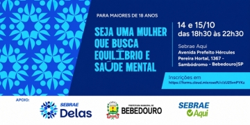 Sebrae Aqui promove atividade para mulheres sobre equilíbrio e saúde mental