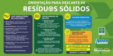 Garagem Municipal recolhe entulhos no setor sul