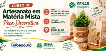 Fundo Social promove curso de Artesanato em Matéria Mista