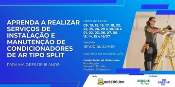 Curso gratuito de Instalação e Manutenção de Ar-Condicionado Split está com inscrições abertas