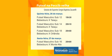 Futsal agita a Feccib Velha com jogos das categorias de base