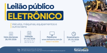 Prefeitura de Bebedouro abre leilão eletrônico de veículos, máquinas, equipamentos e outros bens